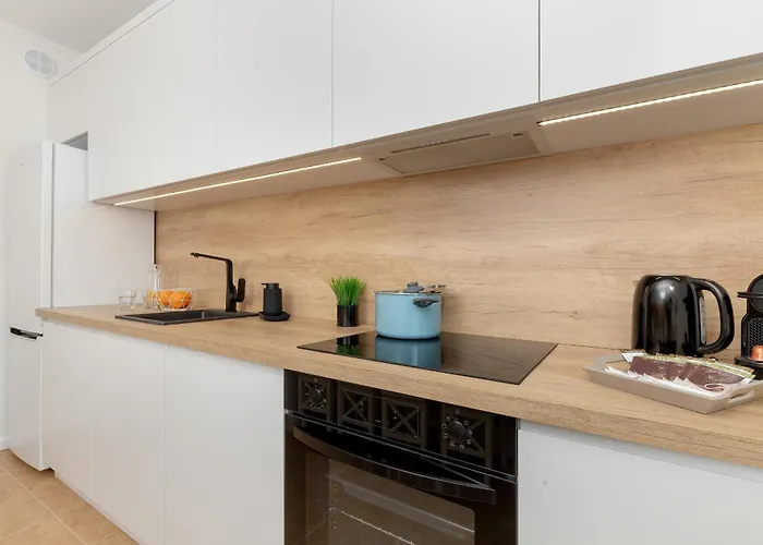 Two Bedroom In With Desk For Remote Work And Bathtub By Renters Daire Gdansk